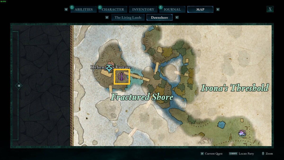 Avowed fast travel: map.