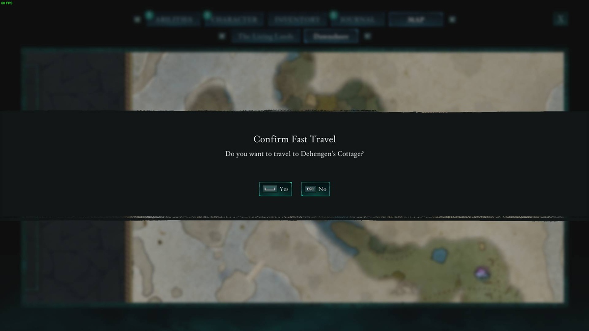 Avowed fast travel: map.