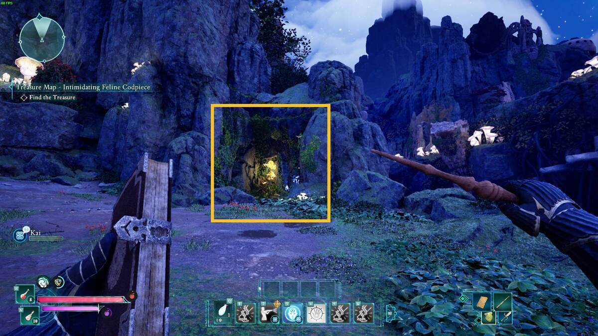 Avowed Infuriating Feline Codpiece treasure map location: cliff's edge.