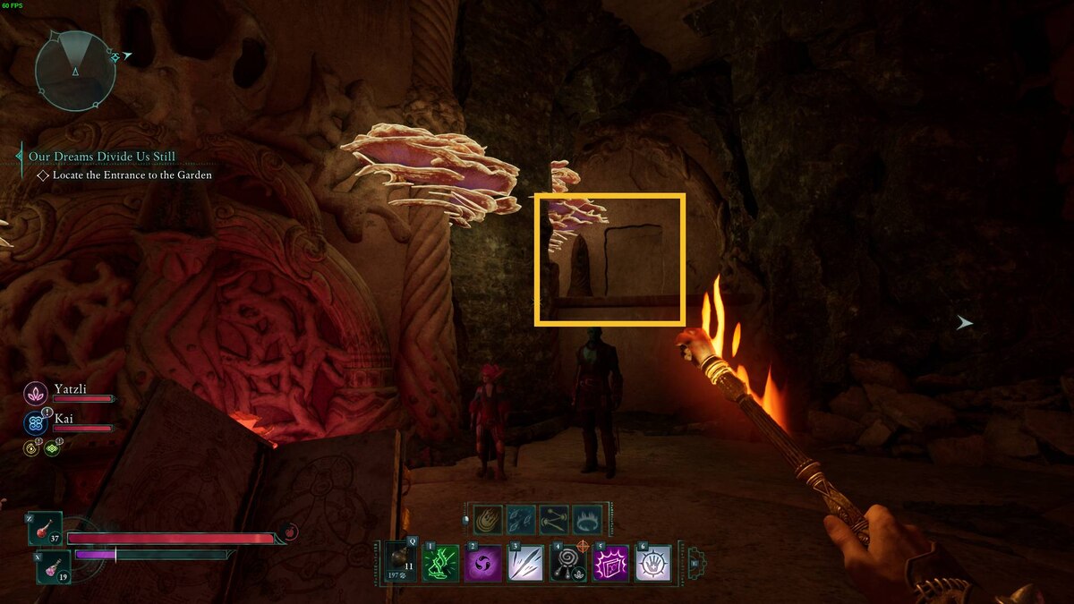Avowed My Loyal Shield treasure map: ruin chamber door.