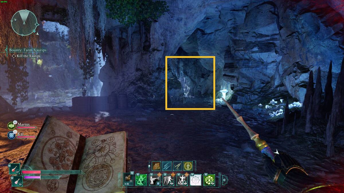 Avowed Painter's Regret treasure map: cave.