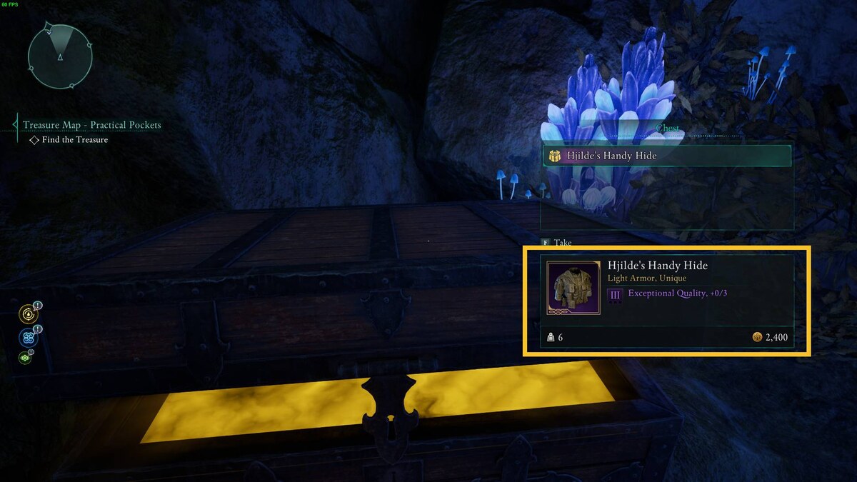 Avowed Practical pockets treasure map: chest.