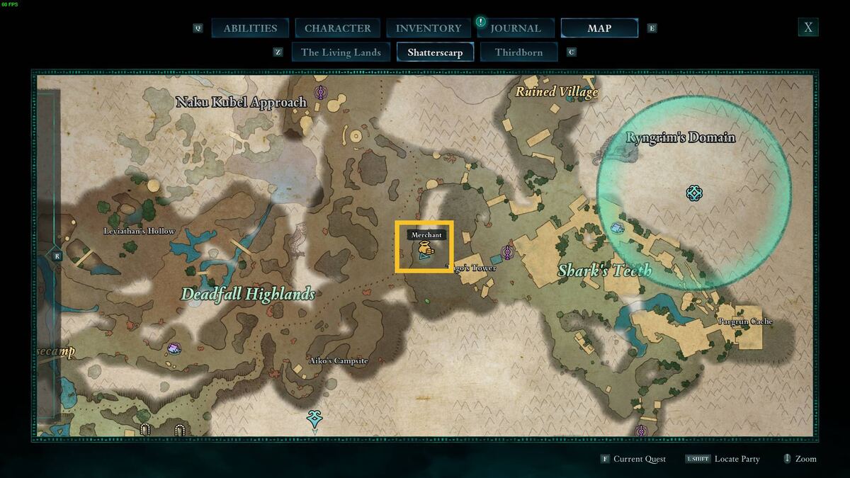Avowed Robe of the Arcane Cheater treasure map: treasure map.