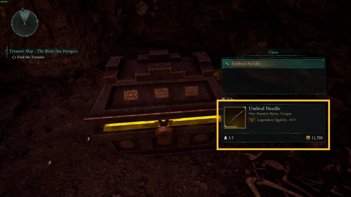 Avowed The Blade that Hungers treasure map: Ash Forest.