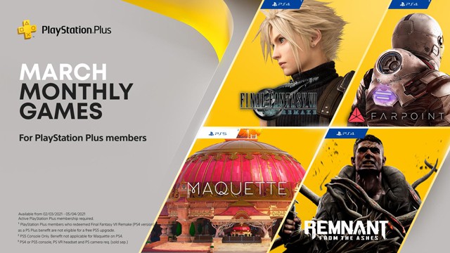 Final Fantasy VII Remake and Maquette among March’s PS Plus offerings