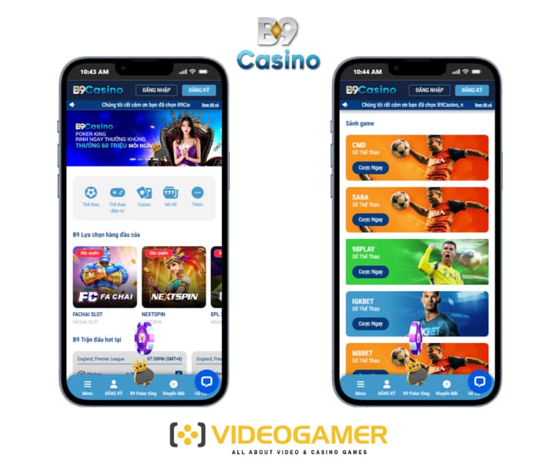 Sòng bạc uy tín B9 Casino với tỷ lệ thưởng cao