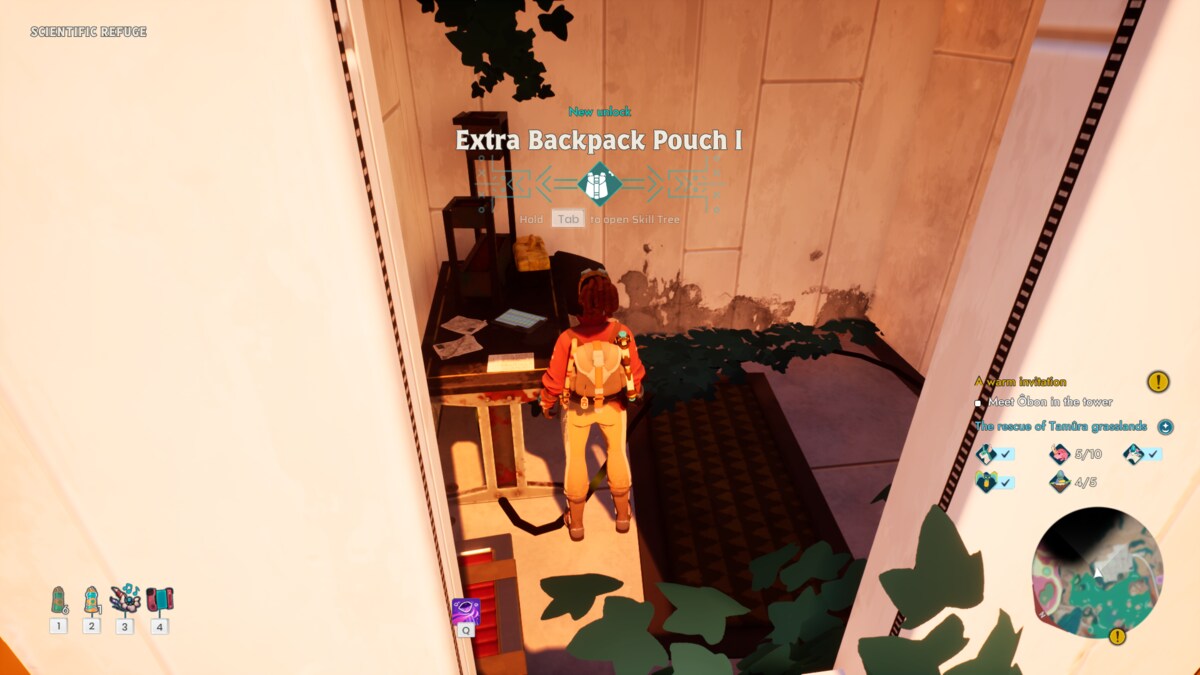 Creatures of Ava backpack pocket locations: Vic exploring Ava.