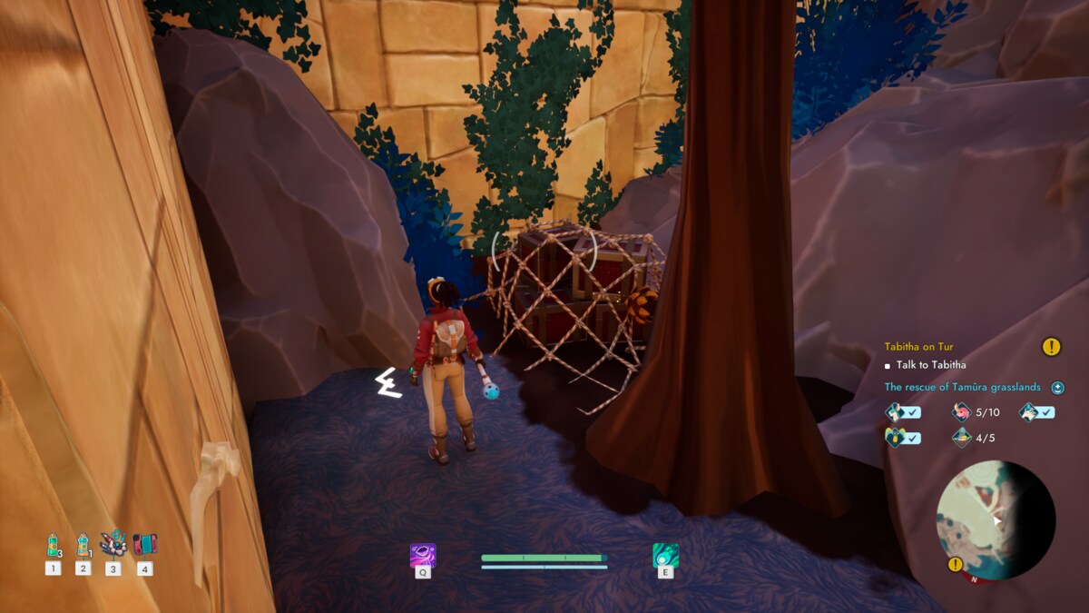 Creatures of Ava backpack pocket locations: Vic exploring Ava.