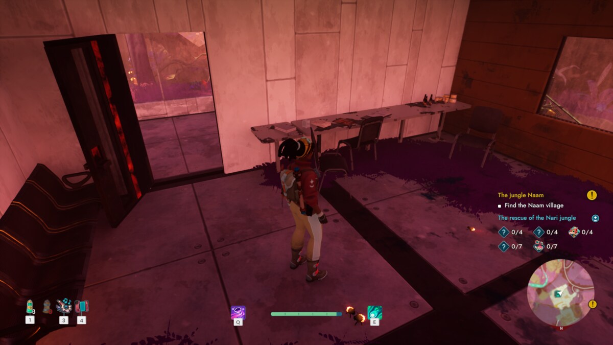 Creatures of Ava backpack pocket locations: Vic exploring Ava.