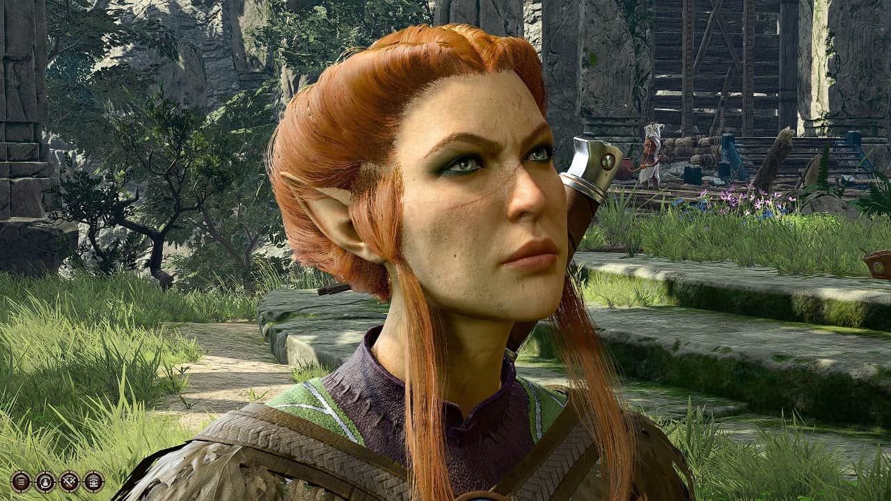 A female elf character in Baldur's Gate 3.