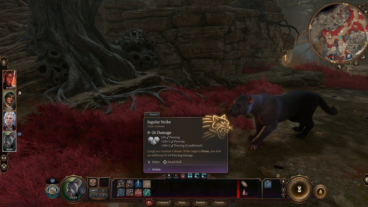 Baldur's Gate 3 Druid build: An image of a Druid in their Jaguar form in the game.