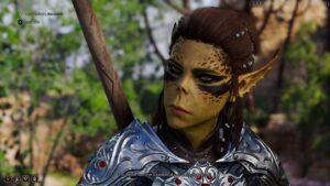 Baldur's Gate 3 Lae'zel: An image of the Githyanki Warrior Lae'zel in the game.