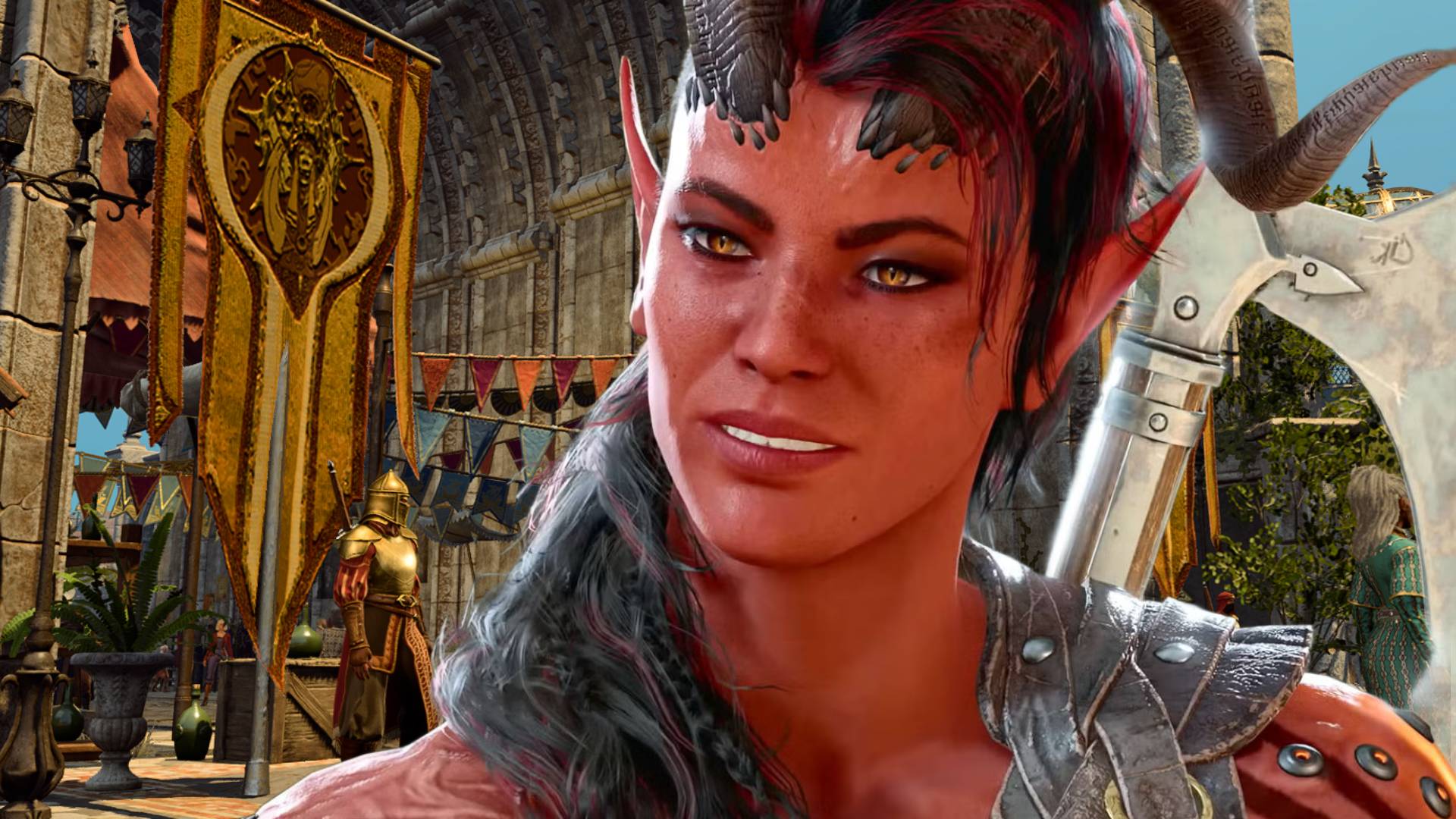 Path to Menzoberranzan mod for Baldur's Gate 3 with Karlach in the middle