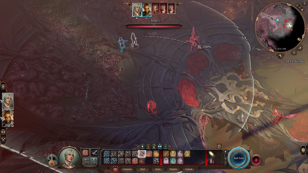 Baldur's Gate 3 PS5 Early Access: An image of a player character fighting imps in the game.