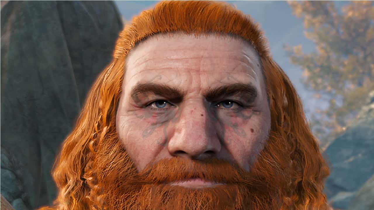Baldur's Gate 3 Races: An image of a Dwarf character in the game.