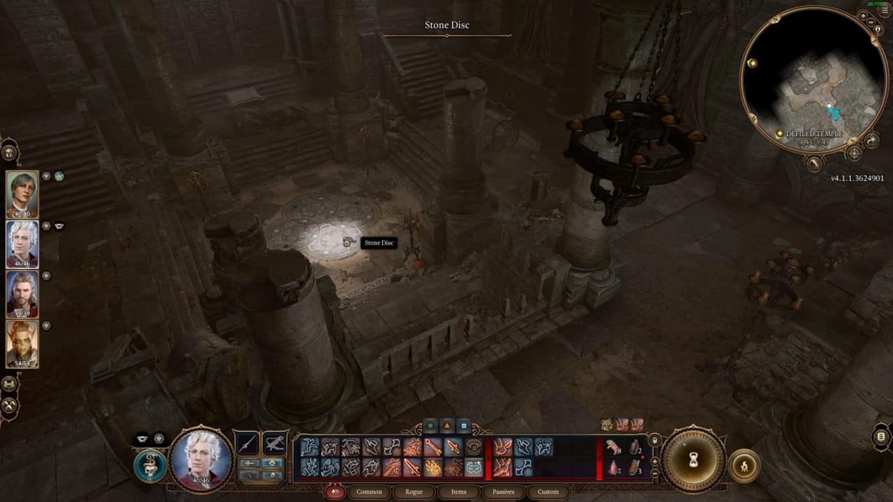 Baldur's Gate 3 Underdark: An image of the party members at the Defiled Temple in the game.
