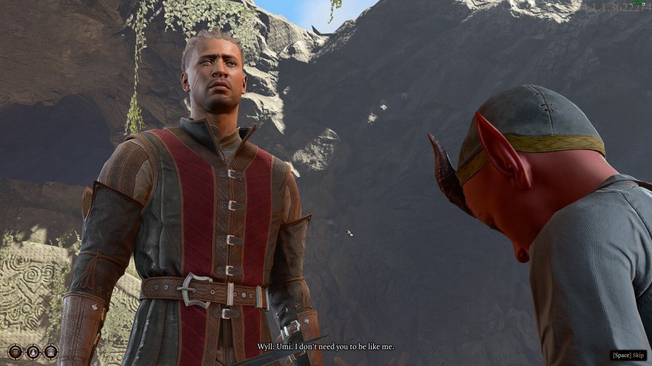 Baldur's Gate 3 Wyll: A screenshot featuring Baldur's Gate 3 showcasing Wyll encountering a Tiefling child.