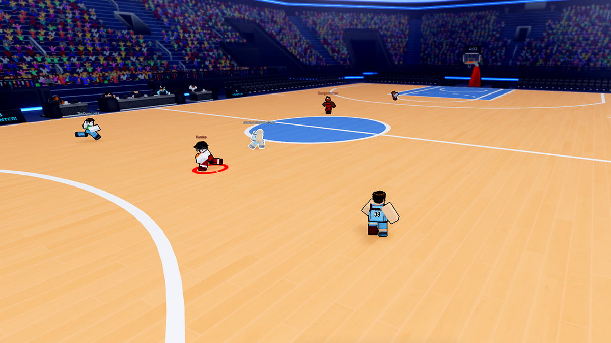 Image of the match in progress in Basketball: Zero game on Roblox.