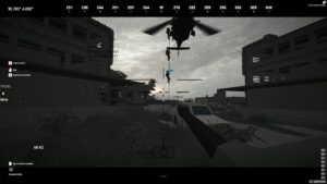 BattleBit Remastered player count: An image of a player aiming at a helicopter with a tank.