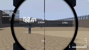 BattleBit Remastered best weapons: An image of a scope of a sniper rifle in BattleBit Remastered.