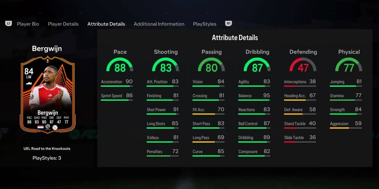 bergwijn rttk player profile fc 24