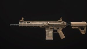 A player checks out the BAS-B in the weapon customization area.
