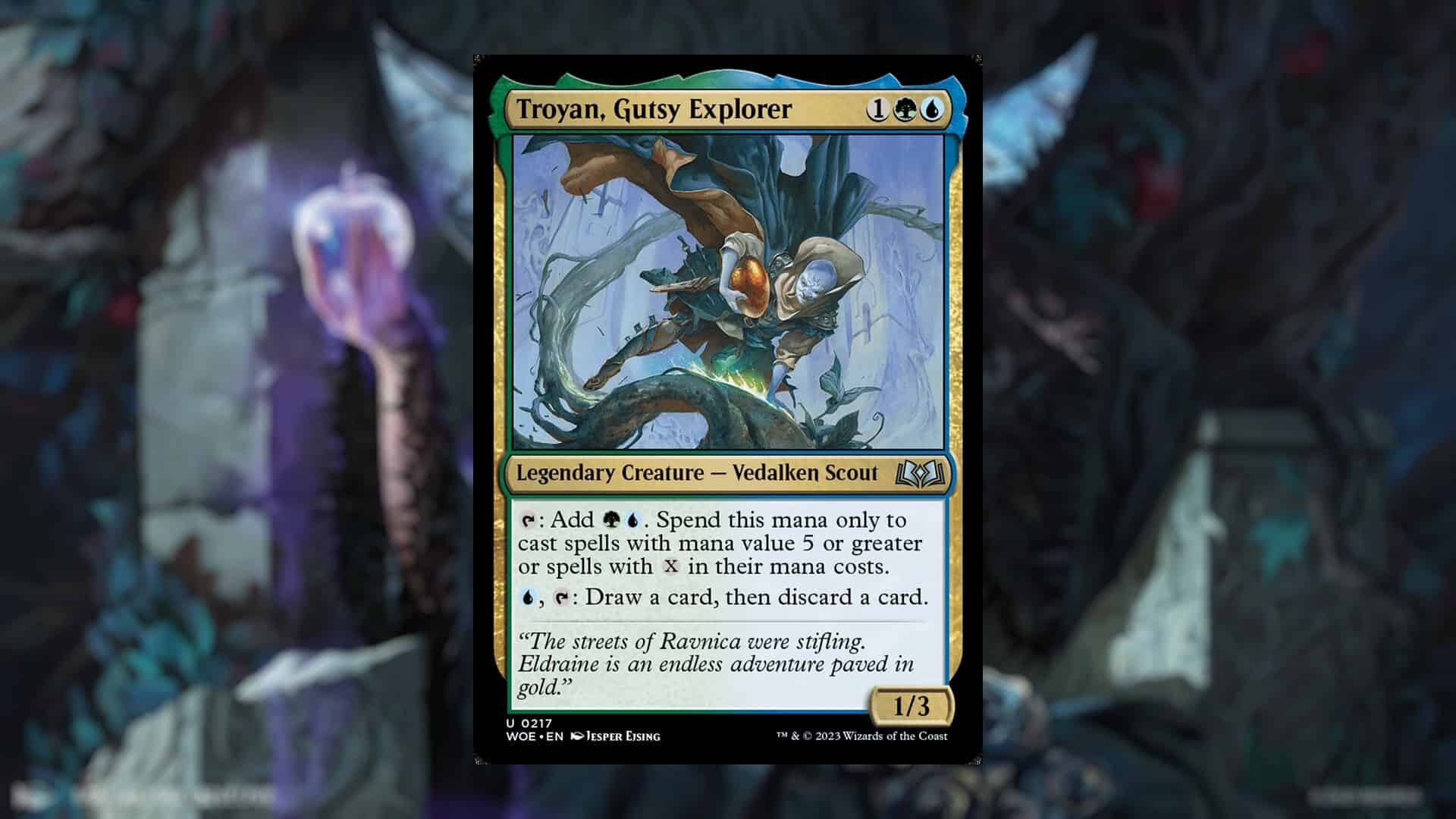 Picture of Troyan, Gutsy Explorer from Wilds of Eldraine
