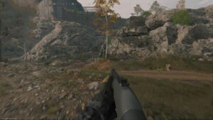 A player uses the Lockwood 680 shotgun in the game.