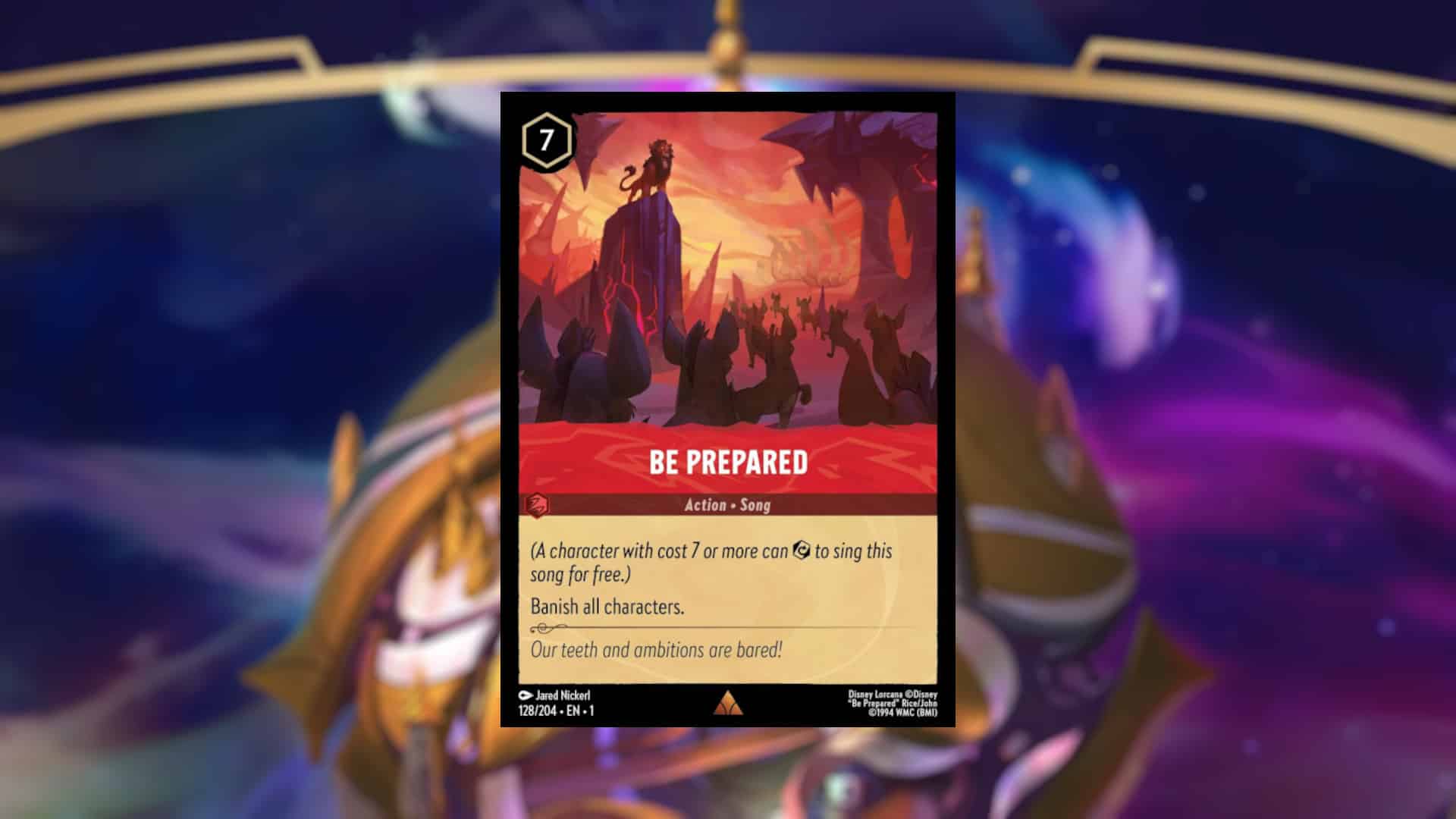 Picture of the Disney Lorcana card Be Prepared