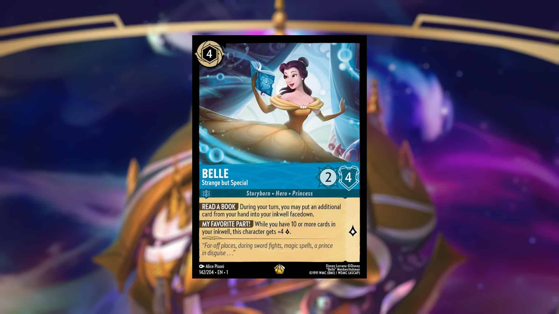 Picture of the Disney Lorcana card Belle - Strange but Special