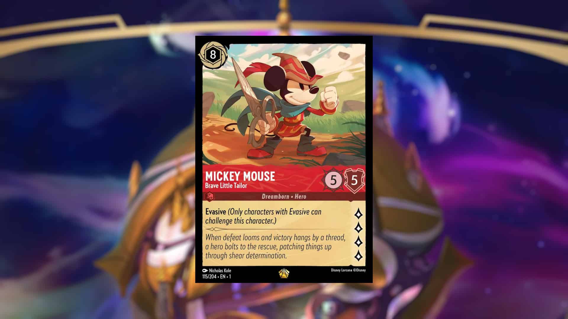 Picture of the Disney Lorcana card Mickey Mouse - Brave Little Tailor