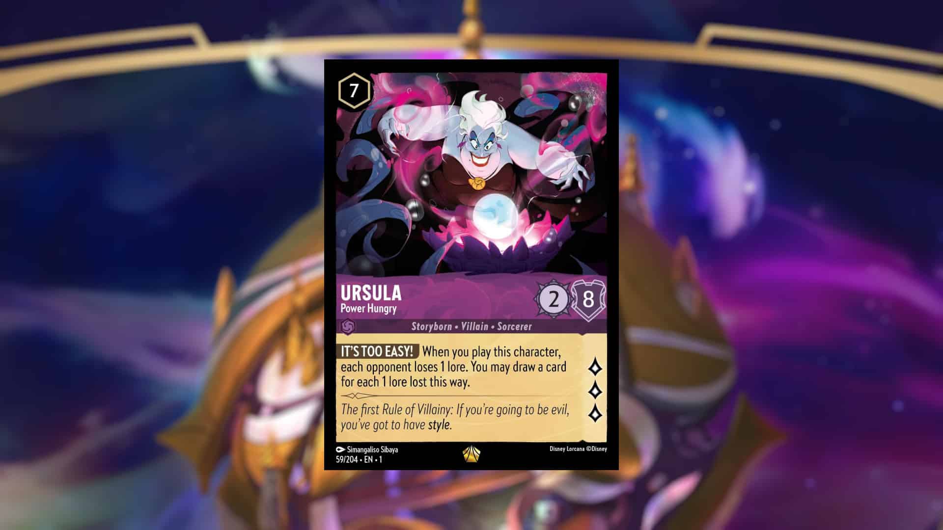 Picture of the Disney Lorcana card Ursula - Power Hungry