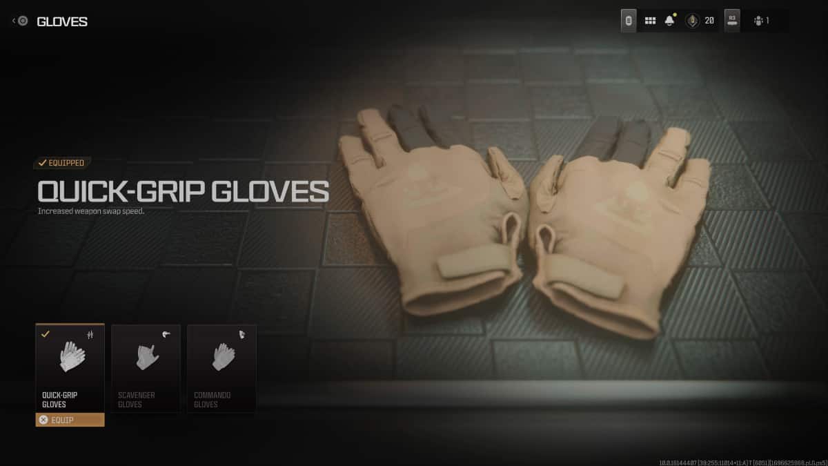 A pair of quick rip gloves.