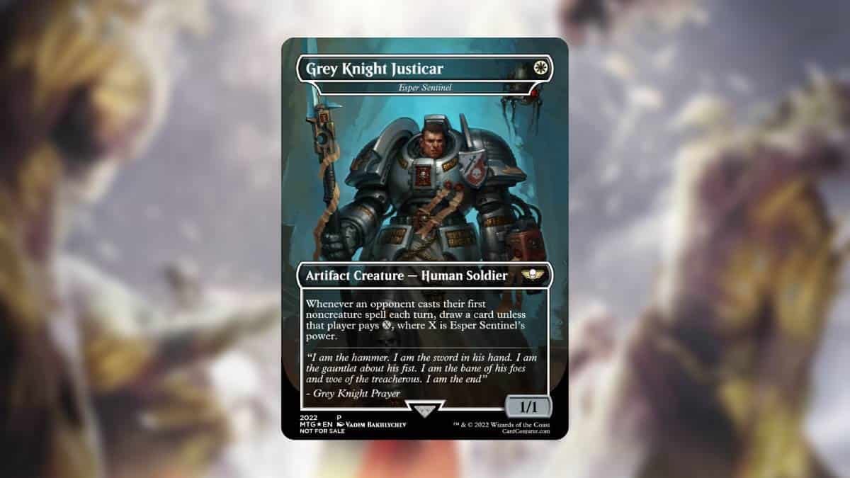 A ranked warhammer card featuring a grim knight.