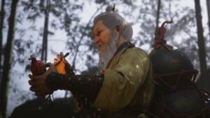 Old man with the Blessed Gourd in Black Myth Wukong