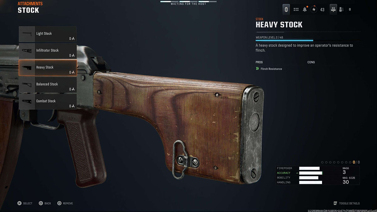 Black Ops 6 AK74 Heavy Stock attachment