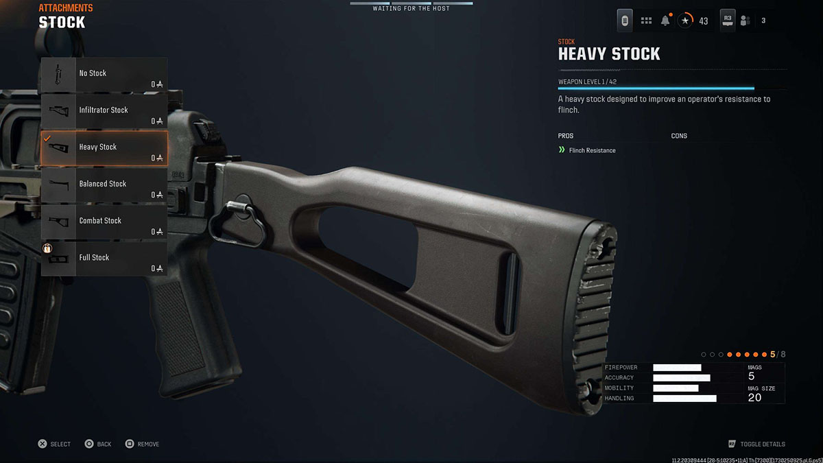 Black Ops 6 AS VAL Heavy Stock attachment in gunsmith