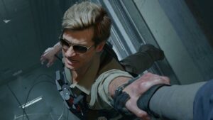 A man is rescued from falling