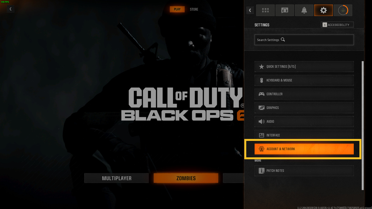 How to change display name in Black Ops 6: settings menu.