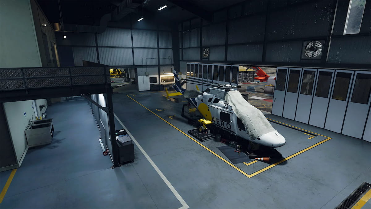 Image of the hangar area on the map Extraction in Black Ops 6.