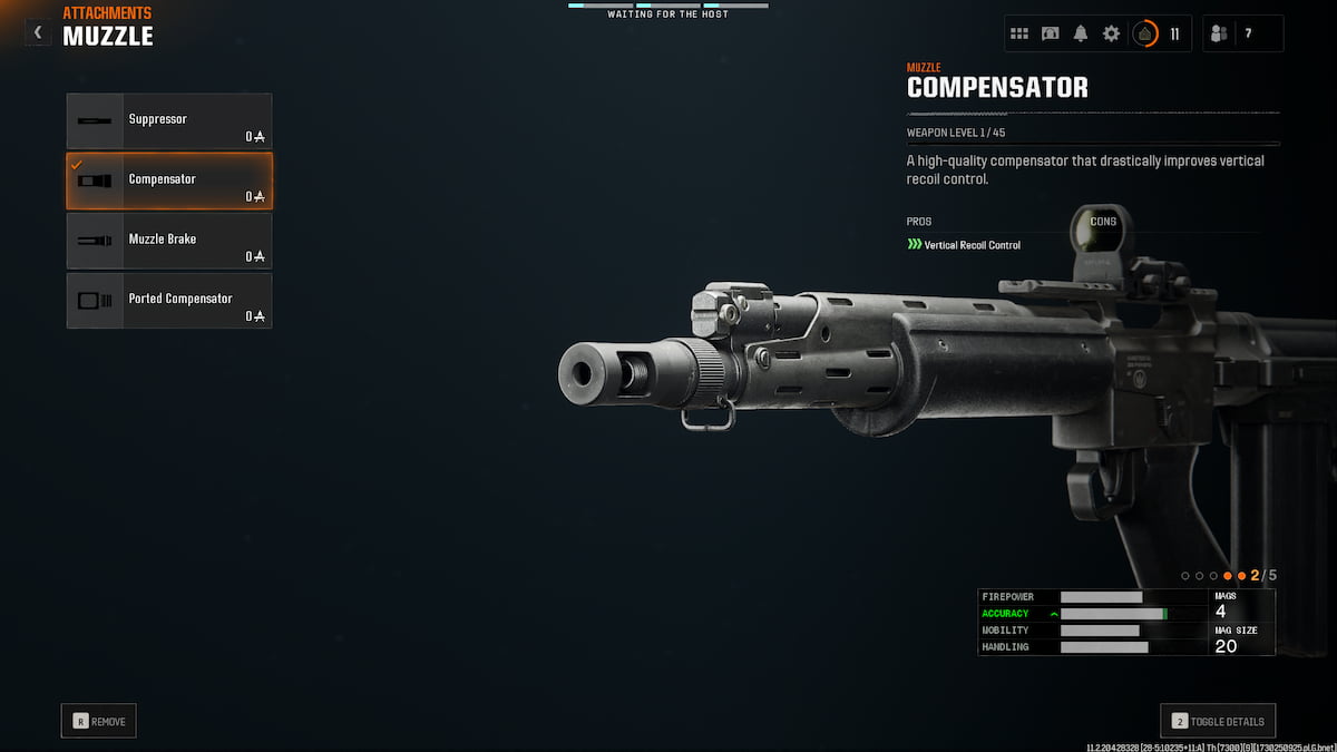 Image of Goblin Mk2 Compensator attachment in Gunsmith screen in Call of Duty Black Ops 6.