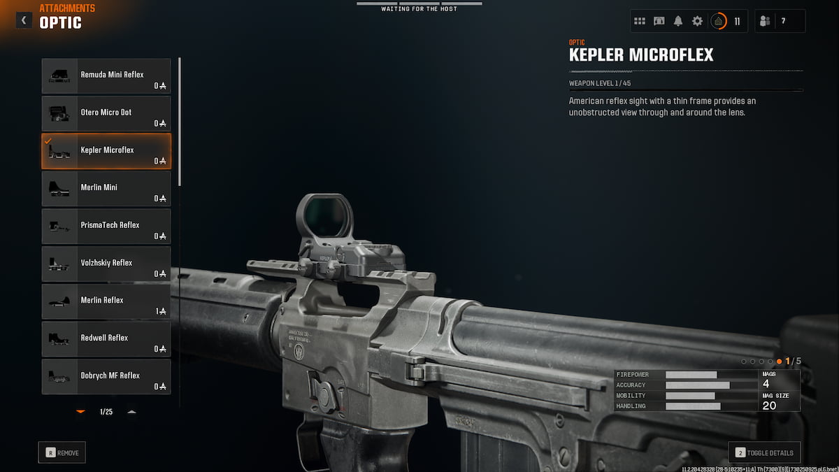 Image of Goblin Mk2 Kepler Microflex attachment in Gunsmith screen in Call of Duty Black Ops 6.