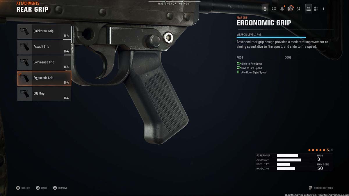 Black Ops 6 GPMG-7 Ergonomic Grip attachment in gunsmith