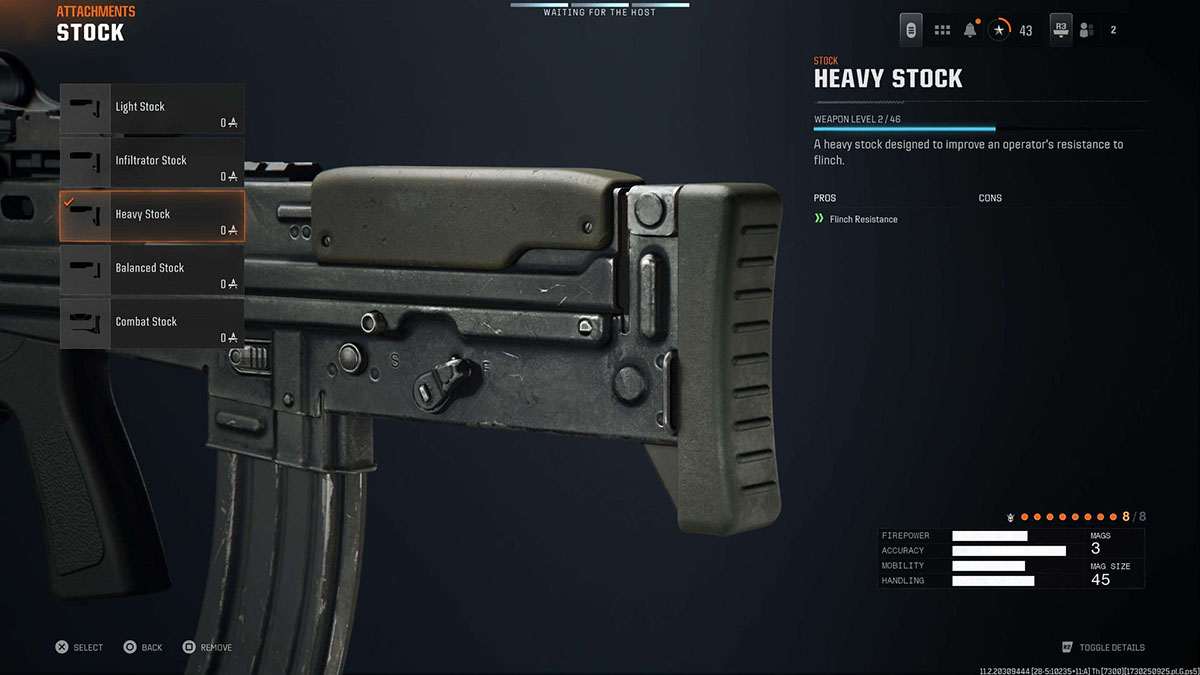 Black Ops 6 GPR 91 Heavy Stock attachment in gunsmith