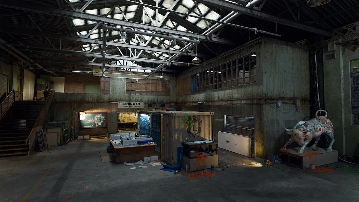 Image of the blueprints area on the map Hideout in Black Ops 6.