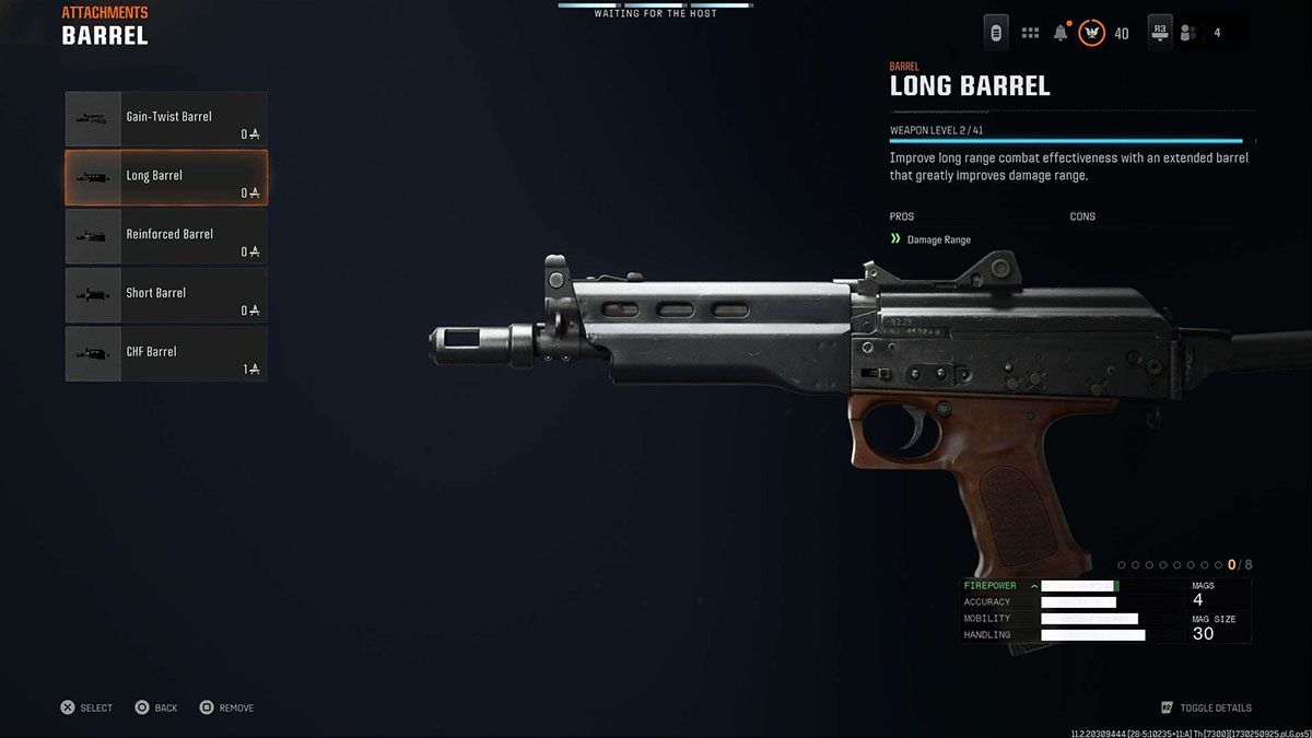 Black Ops 6 Jackal PDW Long Barrel attachment
