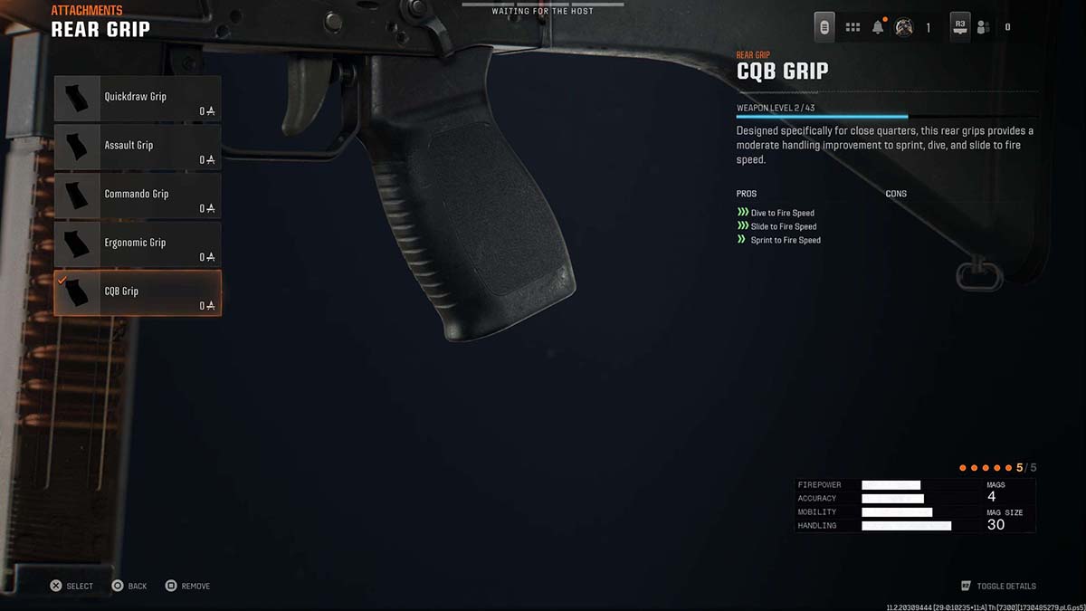 Black Ops 6 Kompakt 92 CQB Grip attachment in gunsmith