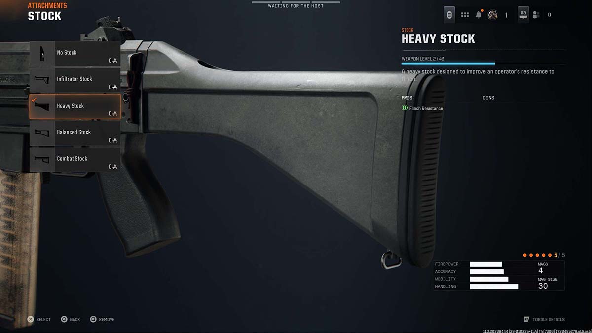 Black Ops 6 Kompakt 92 Heavy Stock attachment in gunsmith