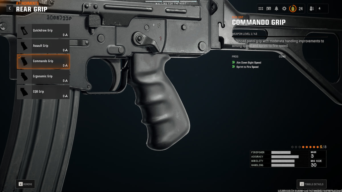 Image of the Commando Grip attachment for Krig C in Black Ops 6.