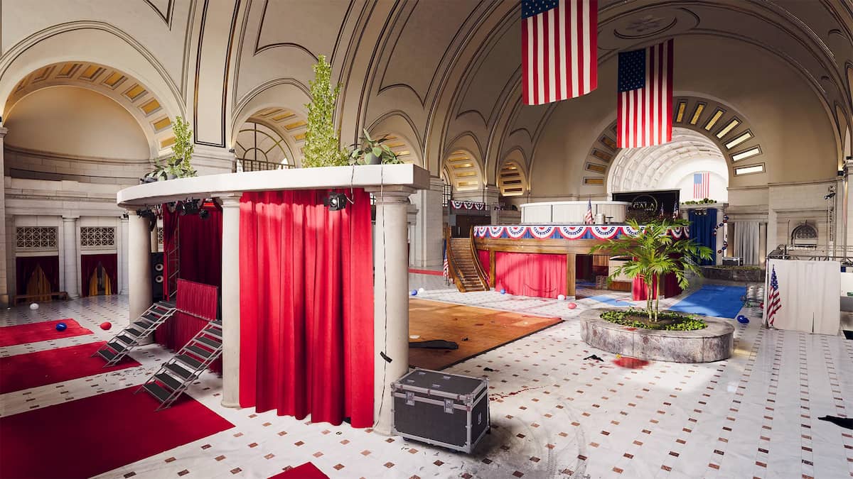 Image of the DJ Booth POI on map Gala in Call of Duty Black Ops 6.